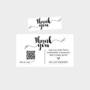 48. Black Boho Floral Seller Reseller Business TY Cards Bundle